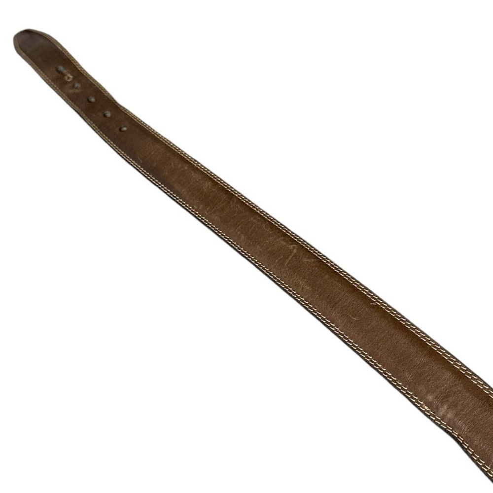 Fossil- Dark Brown 100% Leather Belt- Size 34/35 - Picture 4 of 7